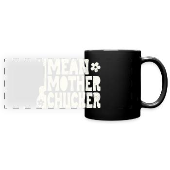 Mean Mother Chucker à la guitare - Mug panoramique uni - noir - Devant