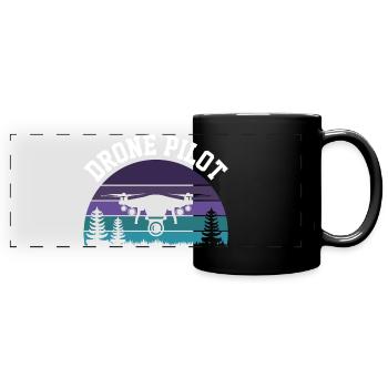 Drone Pilot - Full Colour Panoramic Mug - black - Front