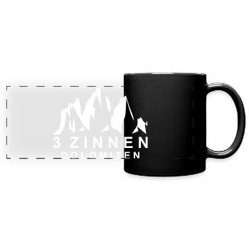 Dolomites des Trois Pics - Mug panoramique uni - noir - Devant