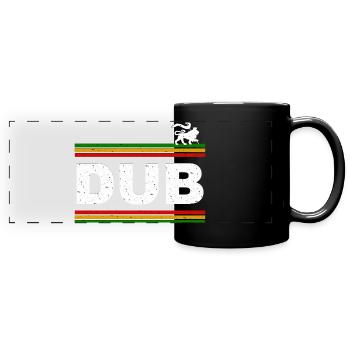Dub Lion - Panorama-Tasse farbig - Schwarz - Vorne