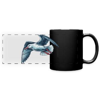 Albatros - Panorama-Tasse farbig - Schwarz - Vorne