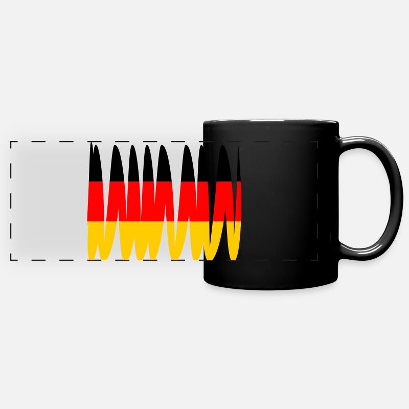 Germany Flag - Full Colour Panoramic Mug - black