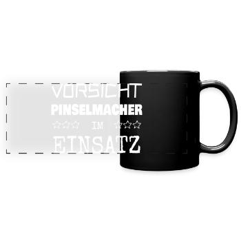 Brush maker as a vocation - Full Colour Panoramic Mug - black - Front