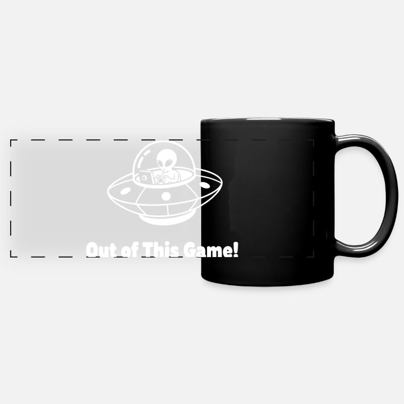 Extraterrestrial UFO sighting - Full Colour Panoramic Mug - black