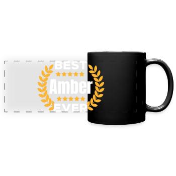 Meilleur cadeau Amber Legend Name de tous les temps - Mug panoramique uni - noir - Devant