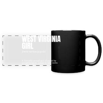 West Virginia Girl Pride - Full Colour Panoramic Mug - black - Front