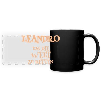 Retter Leandro - Panorama-Tasse farbig - Schwarz - Vorne