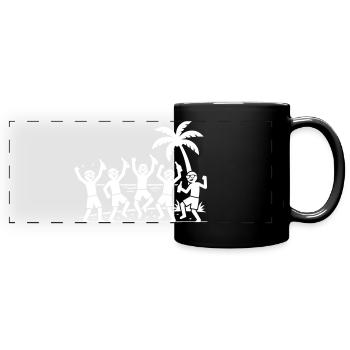 Équipe de plage pour fête de fin d’année - Mug panoramique uni - noir - Devant