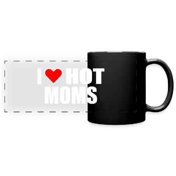 I love hot moms - Panorama-Tasse farbig - Schwarz - Vorne
