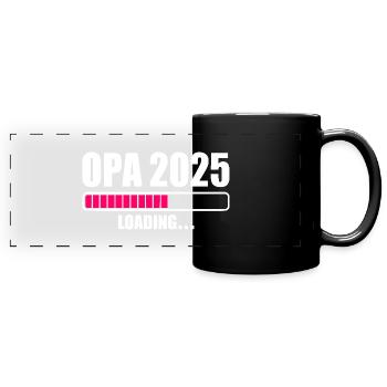 Opa 2025 - Panorama-Tasse farbig - Schwarz - Vorne