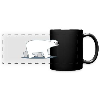 Trickfilm Eisbär zu Fuß von Cheerful Madness!! - Panorama-Tasse farbig - Schwarz - Vorne