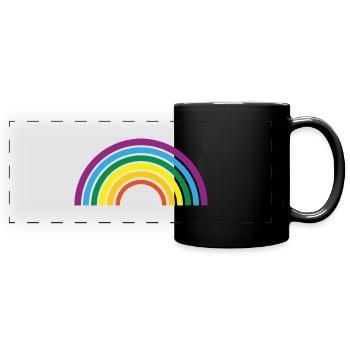rainbow - Full Colour Panoramic Mug - black - Front