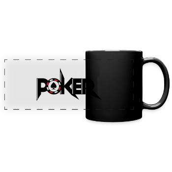 Poker - Panorama-Tasse farbig - Schwarz - Vorne