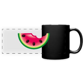 Smiley Watermelon - Panorama-Tasse farbig - Schwarz - Vorne