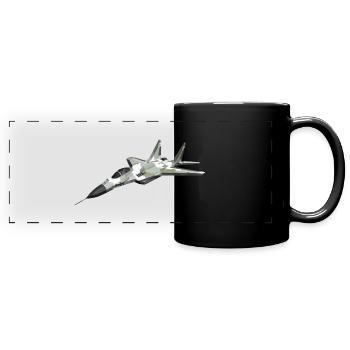 Mig29 - Panorama-Tasse farbig - Schwarz - Vorne
