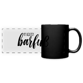 Barefoot in the heart - Full Colour Panoramic Mug - black - Front
