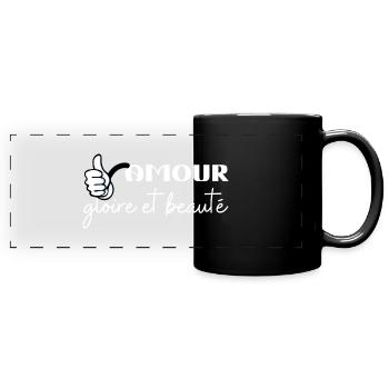 Amour gloire et beauté 2 - Mug panoramique uni - noir - Devant