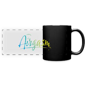 Airgasm Paragliding Verlauf - Panorama-Tasse farbig - Schwarz - Vorne