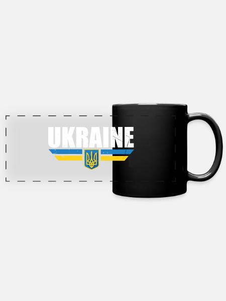 Ukraine - Mug panoramique uni - noir