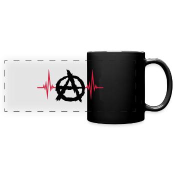 Puls Anarchie Symbol Logo - Panorama-Tasse farbig - Schwarz - Vorne