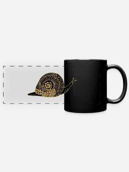 Escargot - Mug panoramique uni - noir