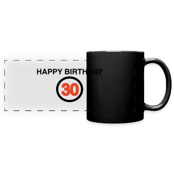 30th Birthday - Full Colour Panoramic Mug - black - Front