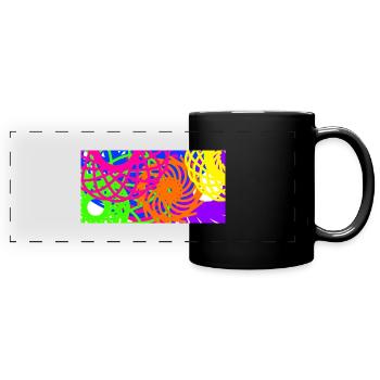 Muster - Panorama-Tasse farbig - Schwarz - Vorne