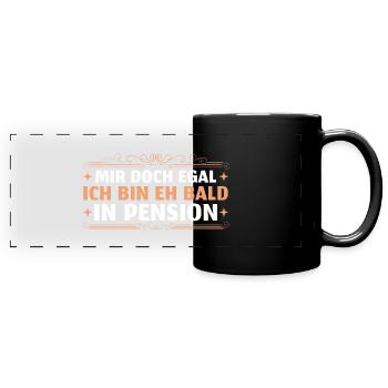 Angehender Pensionär Ruhestand Pension Geschenk - Panorama-Tasse farbig - Schwarz - Vorne