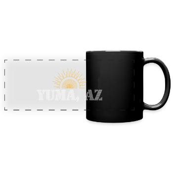 Sonnenuntergang Yuma Arizona Erlebnis - Panorama-Tasse farbig - Schwarz - Vorne