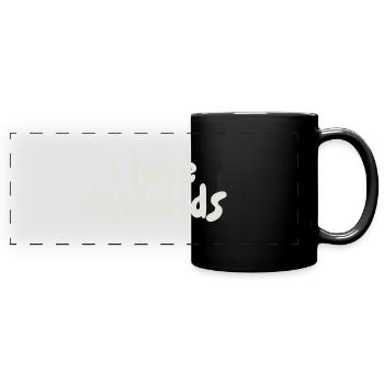 I love dividends - Full Colour Panoramic Mug - black - Front