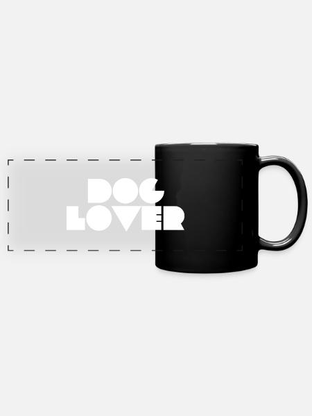 Hundefreund - Panorama-Tasse farbig - Schwarz