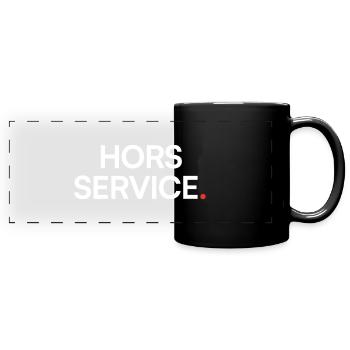 Ungeordnet, Humor, moderne Müdigkeit - Panorama-Tasse farbig - Schwarz - Vorne
