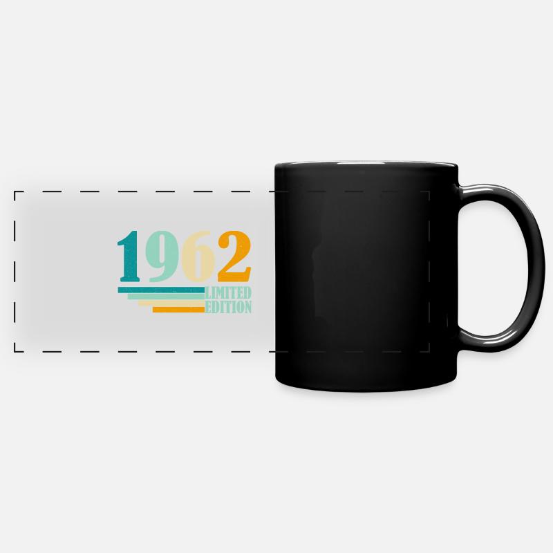 Vintage 1962 Vintage Retro Birthday Gift - Full Colour Panoramic Mug - black