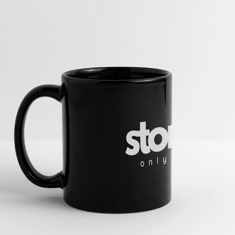 Stonks only go up Panorama-Tasse farbig