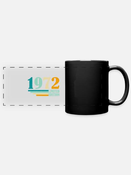 Vintage 1972 Vintage Retro Cadeau d’anniversaire - Mug panoramique uni - noir