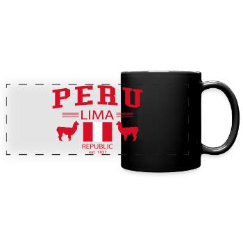 Peru - Full Colour Panoramic Mug - black - Front
