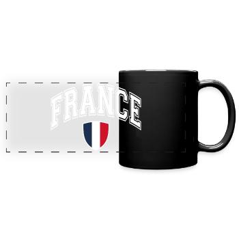 France - Mug panoramique uni - noir - Devant