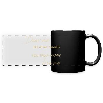 dear me - Panorama-Tasse farbig - Schwarz - Vorne