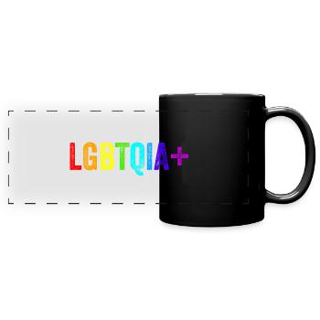 LGBTQIA+ - Panorama-Tasse farbig - Schwarz - Vorne