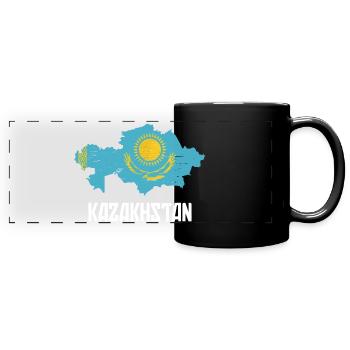 Kazakhstan Graphique - Mug panoramique uni - noir - Devant