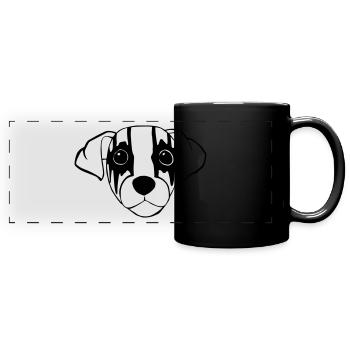 Black Metal Hund - Panorama-Tasse farbig - Schwarz - Vorne