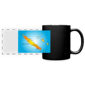 Neukaledonien - Panorama-Tasse farbig - Schwarz - Vorne