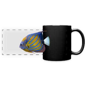 fish tropical - Full Colour Panoramic Mug - black - Front
