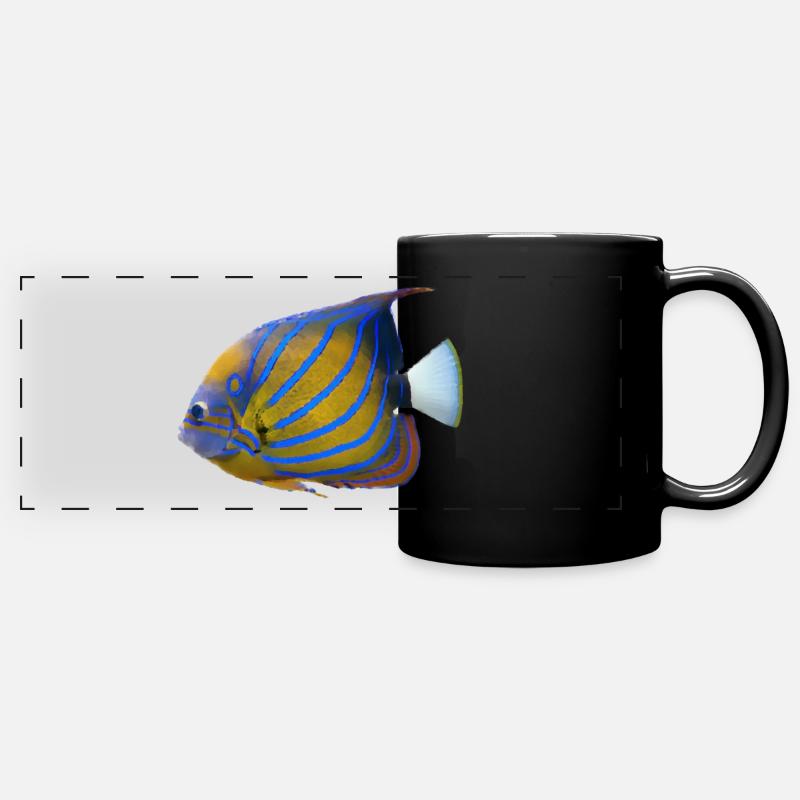 fish tropical - Full Colour Panoramic Mug - black