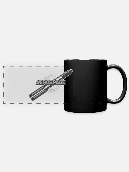Aerospace Rocket - Panorama-Tasse farbig - Schwarz