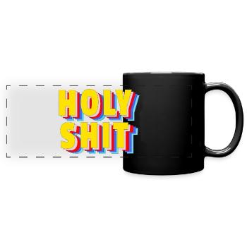 Holy Shit - - Panorama-Tasse farbig - Schwarz - Vorne