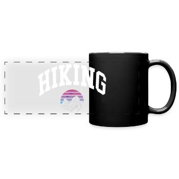 Wandern - Panorama-Tasse farbig - Schwarz - Vorne