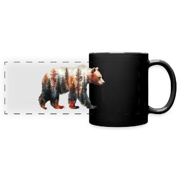 Ours - Mug panoramique uni - noir - Devant
