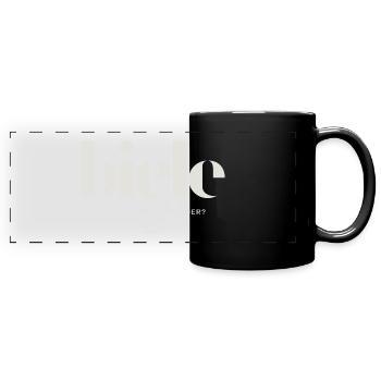 Biele Hallo habt ihr Hunger? - Panorama-Tasse farbig - Schwarz - Vorne