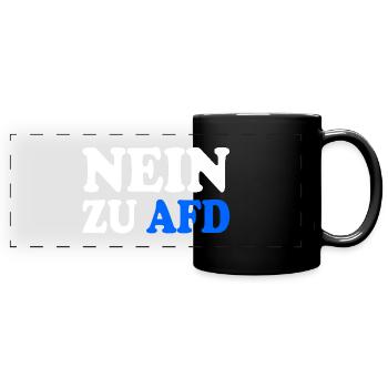 No to afd - Full Colour Panoramic Mug - black - Front
